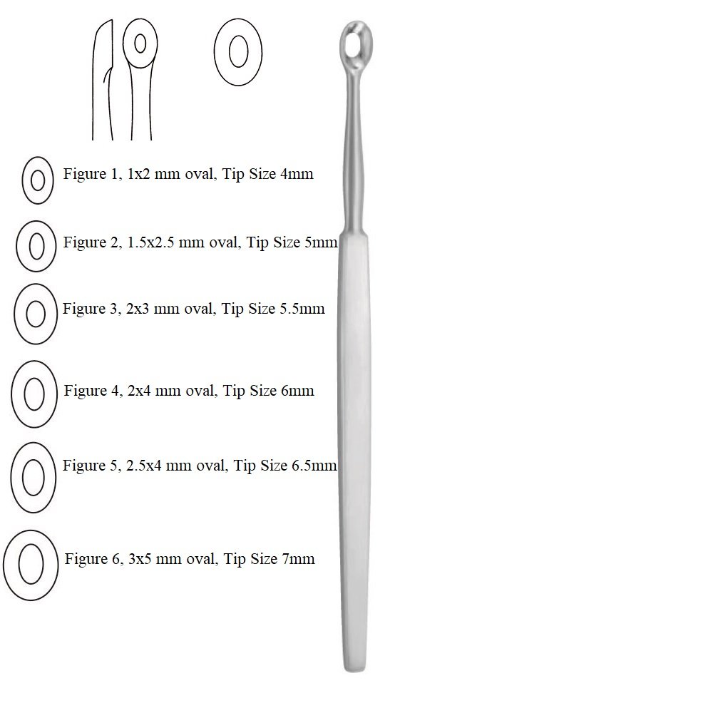 Wolff Lupus Bone Curette, Scoop, Single Ended Cup, 14cm
