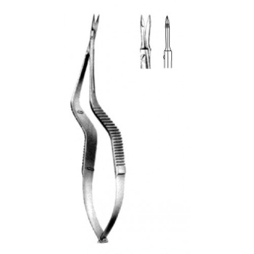 Yasargil Micro Scissors Bayonet, Shape Straight, 18.5cm