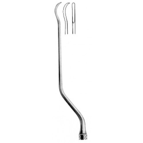Yasargil Raspatory, 2.0mm, Curved down, 19cm