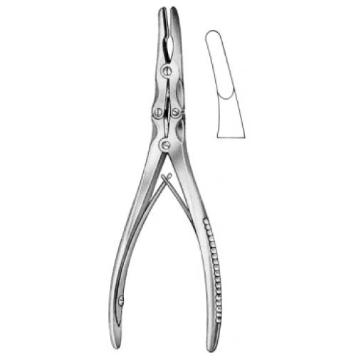 Zaufal-Jansen Bone Rongeur, Curved, 18cm